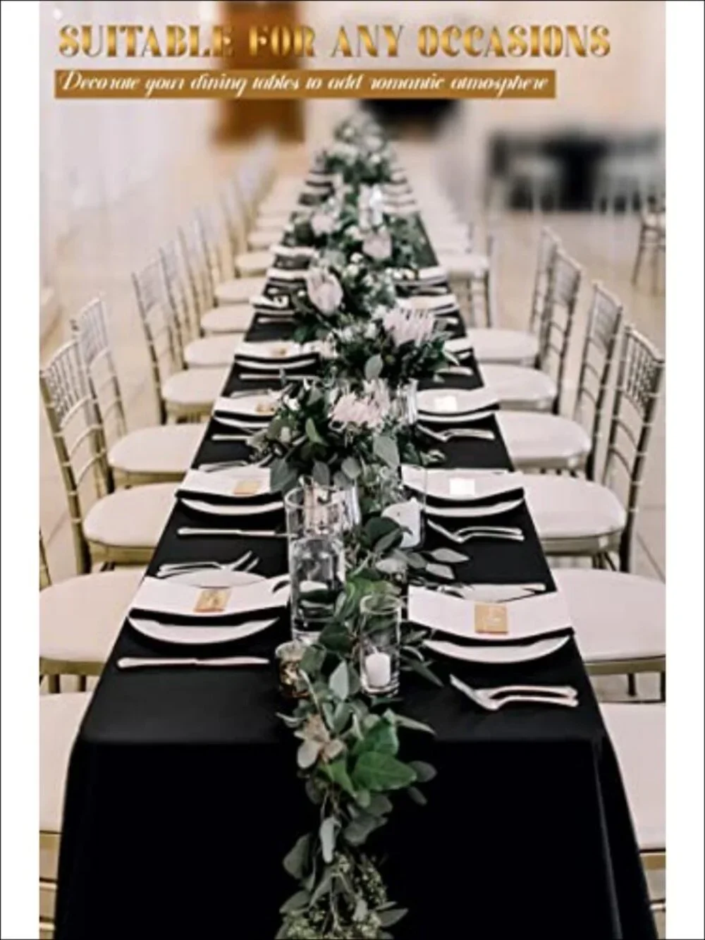 4 Pack Polyester Tablecloths 60x102 Inch Rectangle Dining Table Cover